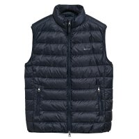 GANT Mens Down Quilted Jacket - LIGHT DOWN JACKET, zip, stand-up collar Blue 2XL (XX-Large)