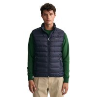 GANT Mens Down Quilted Jacket - LIGHT DOWN JACKET, zip, stand-up collar Blue 2XL (XX-Large)