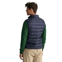 GANT Mens Down Quilted Jacket - LIGHT DOWN JACKET, zip, stand-up collar Blue 2XL (XX-Large)