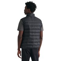 GANT Herren Daunen-Steppweste - LIGHT DOWN VEST, Reißverschluss, Stehkragen Schwarz S