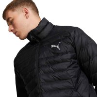 PUMA Herren Steppjacke - PackLITE Primaloft Jacket, Polyamid, Stehkragen, Taschen, Logo, einfarbig Schwarz M