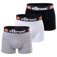 ellesse Mens Boxer Shorts GRILLO, 3-pack - Fashion Trunks, Logo, Cotton Stretch