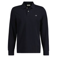 GANT Mens Polo Shirt - REGULAR SHIELD LONGSLEEVE PIQUE RUGGER, long sleeve, logo