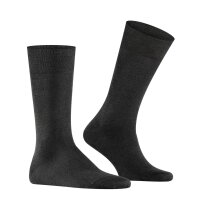 FALKE Herren Socken 2er Pack - Cool 24/7, Businessstrumpf, Kurzstrumpf, Uni #1 Anthrazit 41-42