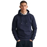 GANT Mens Hoodie - REGULAR TONAL SHIELD HOODIE, hooded sweatshirt, logo Blue 3XL (XXX-Large)