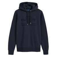 GANT Herren Hoodie - REGULAR TONAL SHIELD HOODIE, Kapuzen-Sweatshirt, Logo Blau L