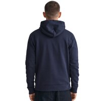 GANT Herren Hoodie - REGULAR TONAL SHIELD HOODIE, Kapuzen-Sweatshirt, Logo Blau L