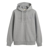 GANT Herren Hoodie - REGULAR TONAL SHIELD HOODIE, Kapuzen-Sweatshirt, Logo Grau L