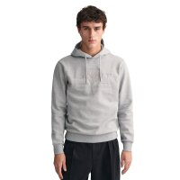 GANT Herren Hoodie - REGULAR TONAL SHIELD HOODIE, Kapuzen-Sweatshirt, Logo Grau L