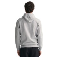 GANT Mens Hoodie - REGULAR TONAL SHIELD HOODIE, hooded sweatshirt, logo Grey L (Large)
