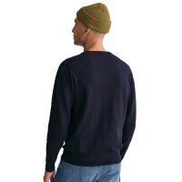 GANT Herren Pullover - CLASSIC COTTON C-NECK, Strickpullover, Rundhals, Baumwolle Blau L
