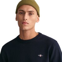 GANT Herren Pullover - CLASSIC COTTON C-NECK, Strickpullover, Rundhals, Baumwolle Blau L