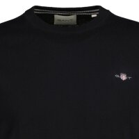 GANT Herren Pullover - CLASSIC COTTON C-NECK, Strickpullover, Rundhals, Baumwolle Schwarz S