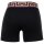 VERSACE Mens Boxer Shorts - TOPEKA, Stretch Cotton, Solid Color Black/Bordeaux S (Small)