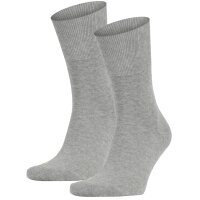 FALKE Unisex Sportsocken 2er Pack - Run, Freizeitsocken, unifarben #1 Hellgrau 37-38
