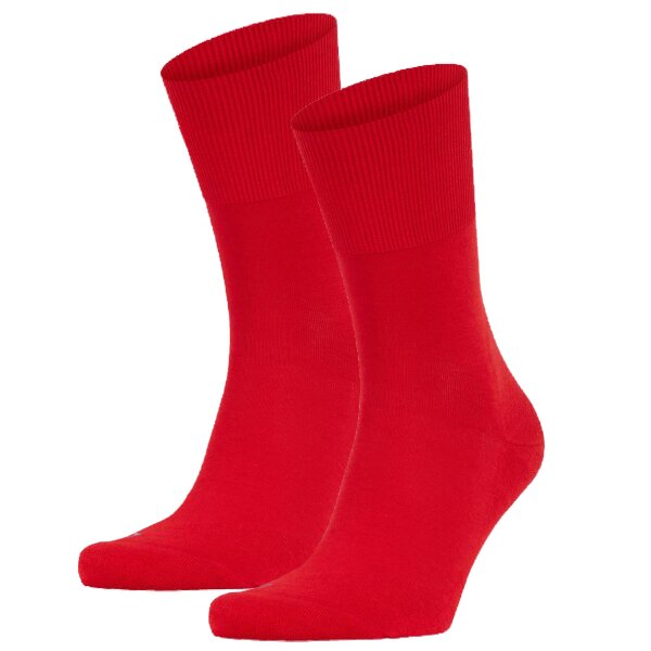 FALKE Unisex Sports Socks - Run, casual Socks, unicoloured Red 39-41 (UK 5,5-7.5)