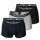 EMPORIO ARMANI Herren Boxer Shorts 3er Pack - Mens Knit Trunk, Pure Cotton, uni