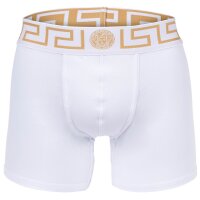 VERSACE Mens Boxer Shorts, 2 Pack - TOPEKA, Bi-Stretch, Organic Cotton White/Blue S (Small)