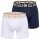 VERSACE Mens Boxer Shorts, 2 Pack - TOPEKA, Bi-Stretch, Organic Cotton White/Blue S (Small)