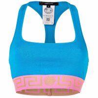 VERSACE Ladies Bustier - TOPEKA, Underwear, Bralette, Organic Cotton, Bi-Stretch Blue/Light Pink L (Large)