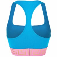 VERSACE Ladies Bustier - TOPEKA, Underwear, Bralette, Organic Cotton, Bi-Stretch Blue/Light Pink XL (X-Large)