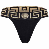 VERSACE Damen String -  TOPEKA, Unterwäsche, Tanga, Organic Cotton, Bi-Stretch Schwarz XL