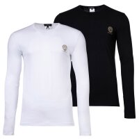 VERSACE Mens Long Sleeve Shirt, 2 Pack - TOPEKA, Long Sleeve, Round Neck, Organic Cotton, Bi-Stretch