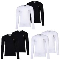 VERSACE Mens Long Sleeve Shirt, 2 Pack - TOPEKA, Long Sleeve, Round Neck, Organic Cotton, Bi-Stretch