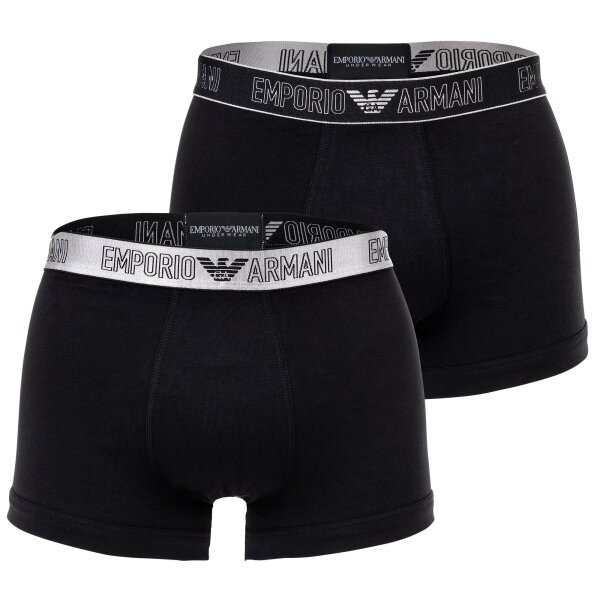 EMPORIO ARMANI Mens Boxer Trunks, 2 Pack - Gift Set, Trunks, Stretch Cotton