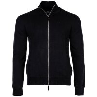 A|X ARMANI EXCHANGE Herren Strickjacke - Durchgehender Reißverschluss, Baumwolle Schwarz S