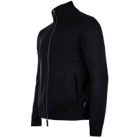 A|X ARMANI EXCHANGE mens cardigan - full-length zipper, cotton Black S (Small)