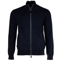 A|X ARMANI EXCHANGE Herren Strickjacke - Durchgehender Reißverschluss, Baumwolle Marine S
