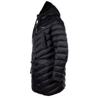A|X ARMANI EXCHANGE Mens Down Coat - Quilted Jacket, Zip, Hood, Logo Print Black 2XL (XX-Large)