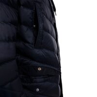 A|X ARMANI EXCHANGE Herren Daunen-Mantel - Steppjacke, Reißverschluss,Kapuze, Logo Aufdruck Dunkel Blau S