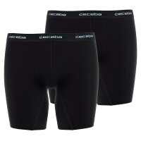 CECEBA Herren Shorts, Multipack - Boxershort, Long Boxer, Basic, Baumwolle, M-7XL, einfarbig Schwarz L 4er Pack (2x2P)