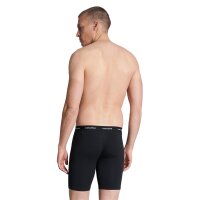 CECEBA Herren Shorts, Multipack - Boxershort, Long Boxer, Basic, Baumwolle, M-7XL, einfarbig Schwarz L 4er Pack (2x2P)