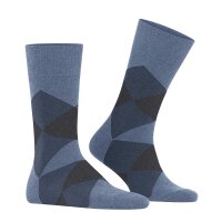 Burlington Herren Socken Multipack - Clyde, Rautenmuster, Bio-Baumwolle Blau 40-46 2er Pack (2x1P)