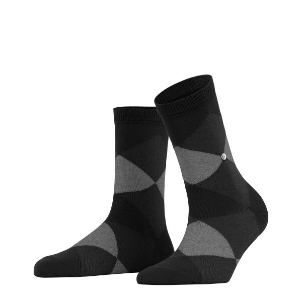 Burlington Damen Socken Multipack - Bonnie, Rautenmuster, Bio-Baumwolle