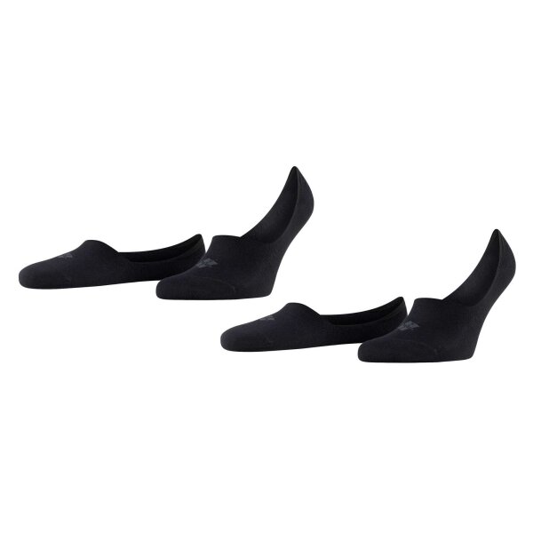 Burlington Herren Füßlinge, Multipack - Everyday IN, Anti-Slip Heel, einfarbig Schwarz 43-44 4er Pack (2x2P)