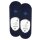 Burlington Herren Füßlinge, Multipack - Everyday IN, Anti-Slip Heel, einfarbig Dunkelblau 45-46 4er Pack (2x2P)