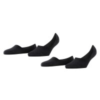 Burlington Damen Füßlinge, Multipack - Everyday IN, Anti-Slip Heel, einfarbig Schwarz 35-36 4er Pack (2x2P)