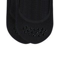 Burlington Womens Socks, 2-pack - Everyday IN, Anti-Slip Heel, Solid Color Black 35-36