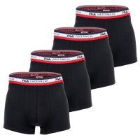 FILA Herren Boxer Shorts, Multipack - Logobund, Cotton Stretch, einfarbig Schwarz M 8er Pack (2x4P)