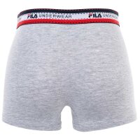FILA Herren Boxer Shorts, Multipack - Logobund, Cotton Stretch, einfarbig Schwarz/Weiß/Grau/Blau XL 8er Pack (2x4P)