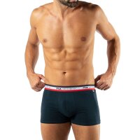 FILA Mens Boxer Shorts, 4-pack - Logo Waistband, cotton stretch, solid color Black/White/Grey/Blue XL (X-Large)