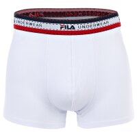 FILA Mens Boxer Shorts, 4-pack - Logo Waistband, cotton stretch, solid color Black/White/Grey/Blue XL (X-Large)