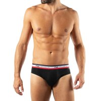 FILA Herren Slip, Multipack - Briefs, Logobund, Cotton Stretch, einfarbig Schwarz M 8er Pack (2x4P)