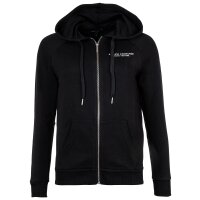 A|X ARMANI EXCHANGE ladies sweat jacket - zip, hood, logo Black XS (X-Small)