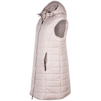 A|X ARMANI EXCHANGE womens down coat - quilted jacket, zipper, hood, logo print Cream XS (X-Small)