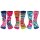 United Oddsocks Kinder Socken, 6 individuelle Socken - Geschenkbox, Motivsocken Hop, Skip & Funk 30,5-39
